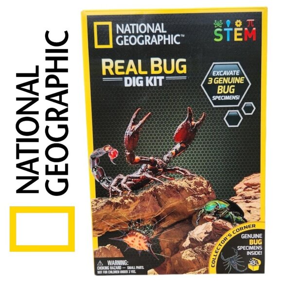 NEW NATIONAL GEOGRAPHIC REAL BUG DIG KIT Science Kit INSECTS STEM Spider Beetle - Picture 1 of 8